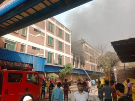 Spinning mill fire in Rupganj, extensive damage