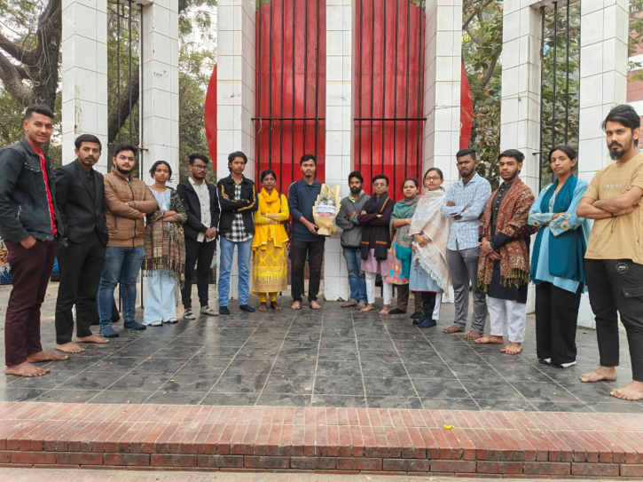 ছাত্র ফেডারেশন এর ৪১ তম প্রতিষ্ঠা বার্ষিকী উপলক্ষে শহীদ মিনারে শ্রদ্ধা 