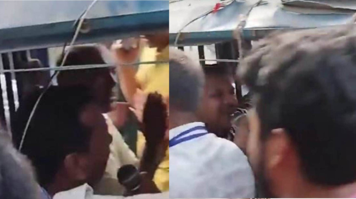 অটোরিকশায় চড়ে মাইকে শ্লোগান তুলে নির্বাচনের আচরণবিধি ভাঙলেন এমপি!