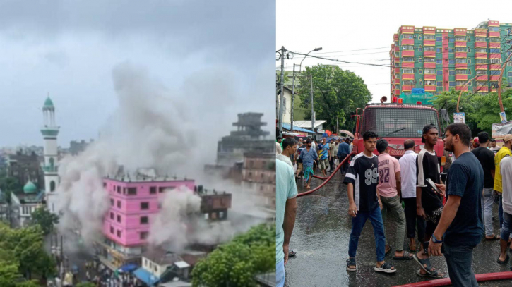 নারায়ণগঞ্জ শহরের হাকিম মার্কেটে আগুন নারায়ণগঞ্জ শহরের হাকিম মার্কেটে আগুন