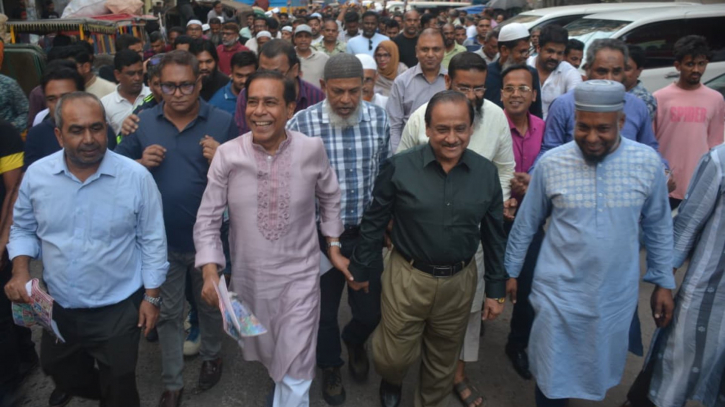 ধানের শীষের গণসংযোগ মাসুদুজ্জামানের 