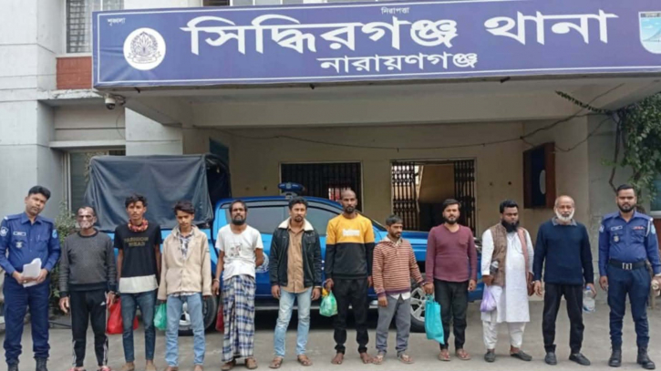 সিদ্ধিরগঞ্জে মাদক ব্যবসায়ী ও ডাকাতসহ গ্রেফতার ১০