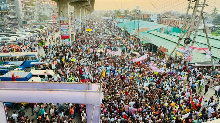 গণমিছিলে ধানের শীষের জোয়ার দেখালেন দিপু ভূঁইয়া