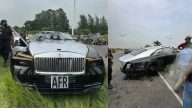 কাঞ্চনে তিনশ ফিট রোডে রোলস রয়েলস দুর্ঘটনা