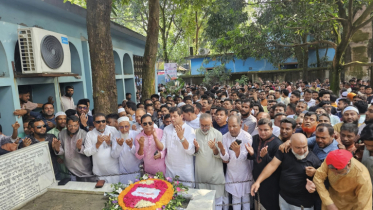 মতিন চৌধুরীর কবর জিয়ারত দিপু ভুঁইয়ার