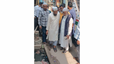 তল্লায় জলাবদ্ধতা পরিদর্শনে মইনুদ্দিন আহমাদ, সমাধানের আশ্বাস