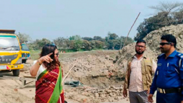 বন্দরে ফসলি জমির মাটি কাটার অপরাধে ভ্রাম্যমান আদালতের জরিমানা 