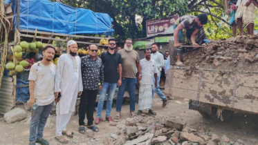 রিয়াদ চৌধুরীর উদ্যোগে চলমান রয়েছে পোস্ট অফিস-শিবু মার্কেট সংস্কার কাজ