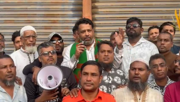 ধানের শীষে ভোট চেয়ে খোরশেদের পক্ষে রানা মুন্সির মিছিল