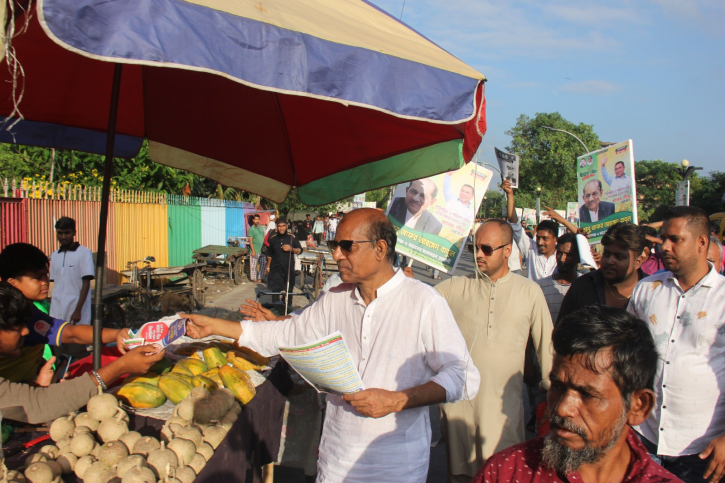 নারায়ণগঞ্জে ধানের শীষ নিয়ে বাবুলের প্রচারণা