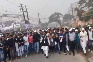Massive crowds in Narayanganj rally venue as PM arrives in the city after 15 years