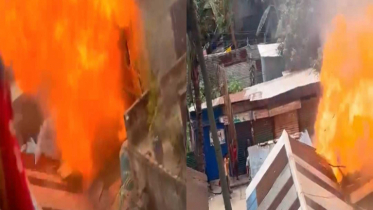 নারায়ণগঞ্জে বিকট শব্দে গ্যাস সিলিন্ডার বিস্ফোরণ