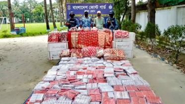 পাগলায় কোস্ট গার্ডের অভিযানে প্রায় দেড় কোটি টাকার ভারতীয় পণ্য জব্দ