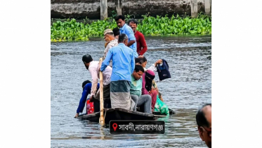 পাটাতন ভেঙে মুহূর্তেই ডুবে গেল যাত্রীবাহী নৌকা, ভিডিও ভাইরাল