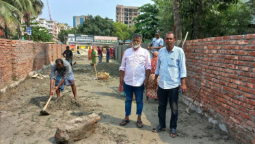 চাষাঢ়া-২ নং রেলগেট বাইপাস সড়কের উন্নয়ন কাজ পরিদর্শনে খোরশেদ