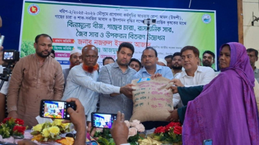 আড়াইহাজরে কৃষকের মাঝে আমন বীজ ও সার বিতরণ
