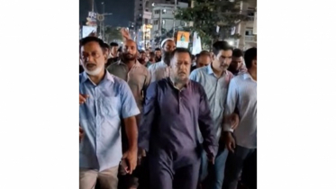 নৈরাজ্য ঠেকাতে টিপুর নেতৃত্বে মিছিল