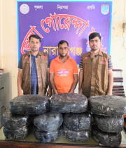 রূপগঞ্জে ২২ কেজি গাঁজাসহ মাদক কারবারি গ্রেপ্তার