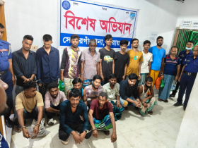 পুলিশের অভিযানে ধর্ষণ ও ছিনতাইকারীসহ গ্রেফতার ১৯