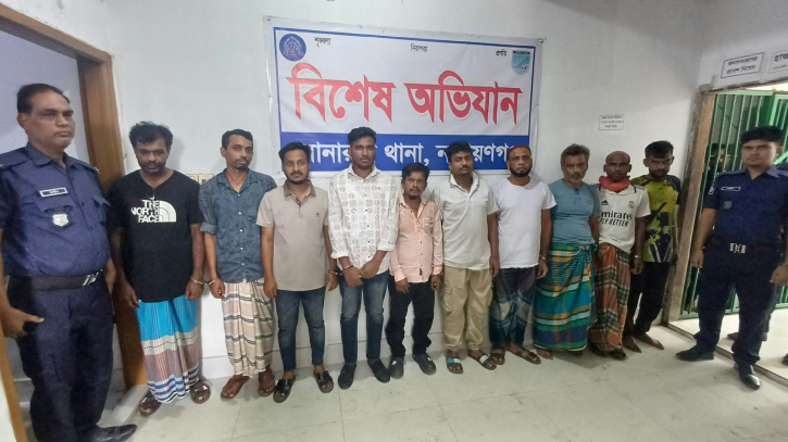 সোনারগাঁয়ে বিশেষ অভিযানে গ্রেপ্তার ১০
