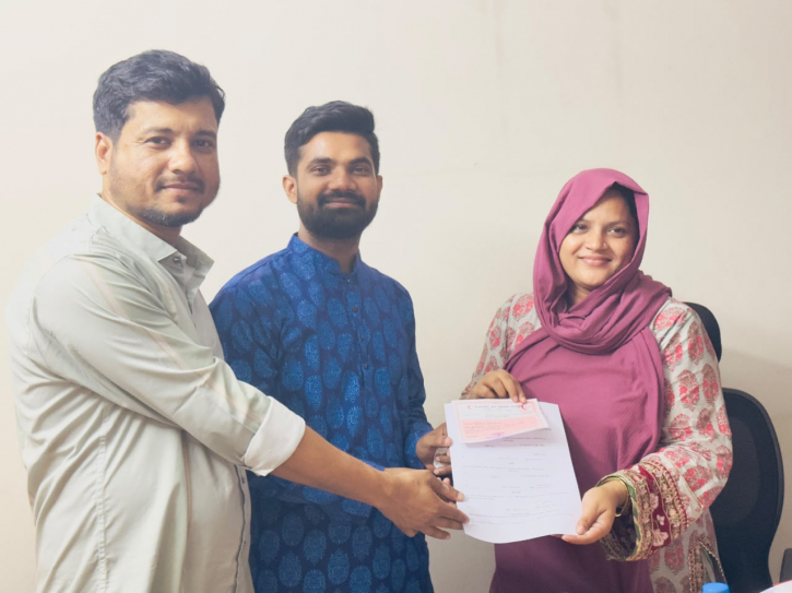 রেড ক্রিসেন্ট নির্বাচনে ভাইস চেয়ারম্যান ও সদস্য পদে মনোনয়নপত্র নিলেন নিরব রায়হান